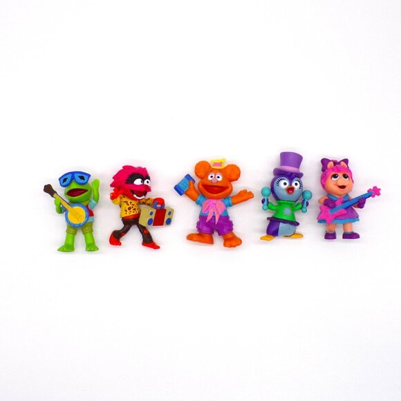 Muppet Babies Rocksplosion Rock Band 5 Piece Musical Figure Set 3" Cake Toppers - Picture 1 of 5